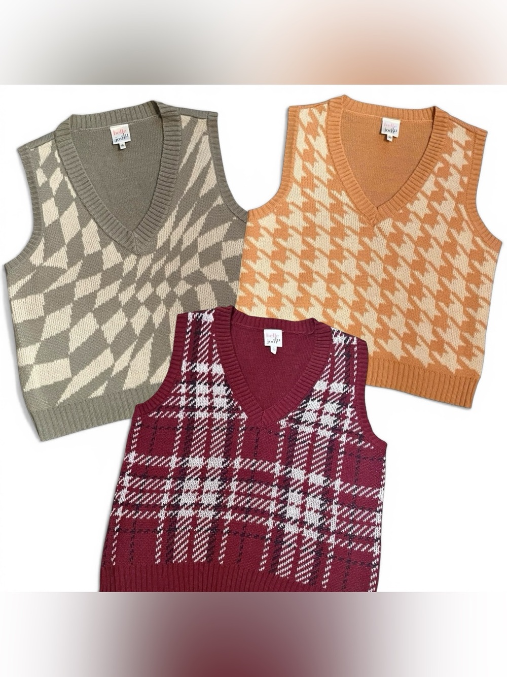 Women’s Sweater Vest Bundle (3pcs) - Size L